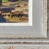 Painting signed P. Daragnès "Landscape of the Guy" + frame