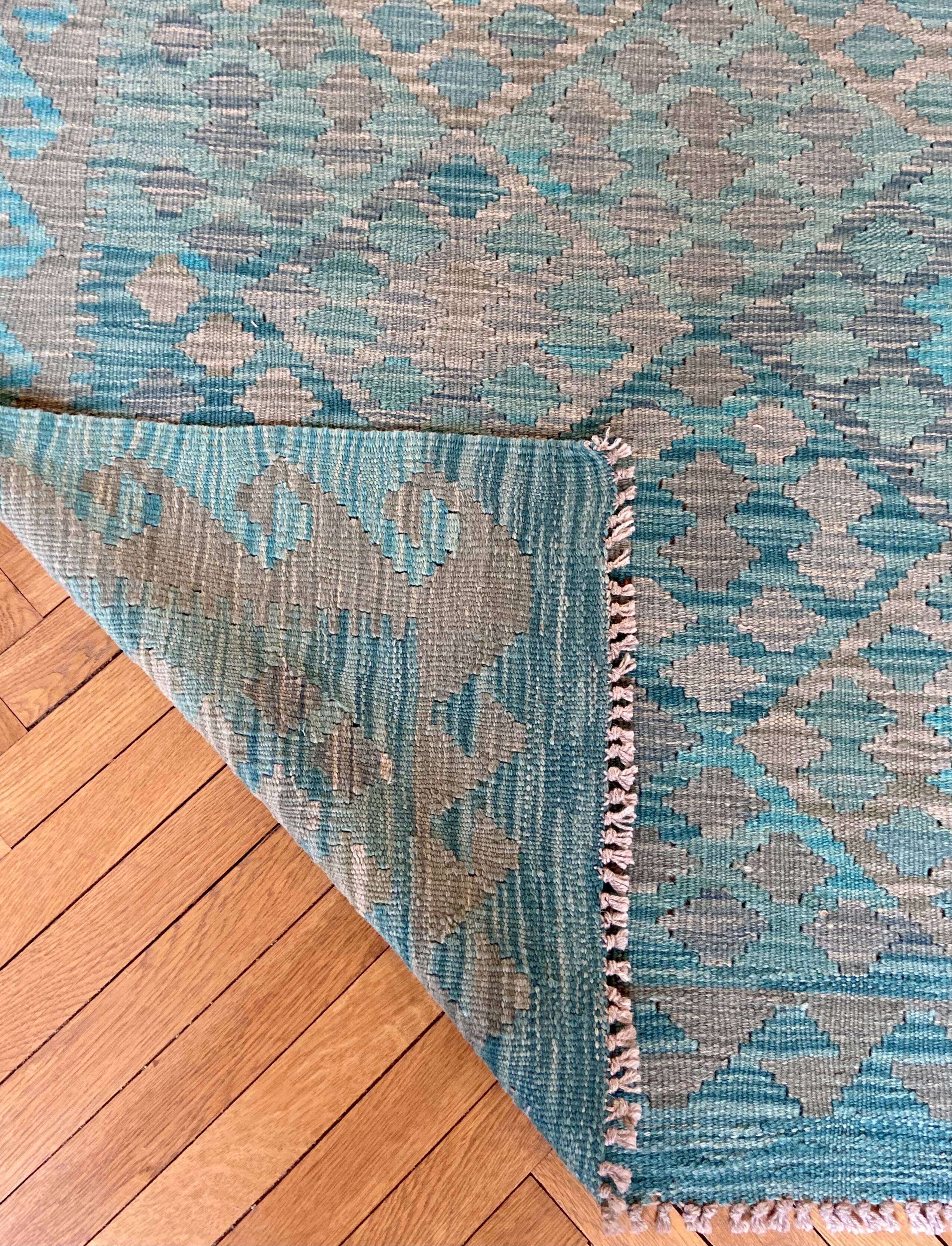 Blue kilim carpet