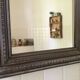 Antique patinated wood mirror