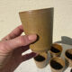 Set of 8 cups in glazed stoneware vintage Digoin 1970