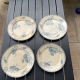 4 plates iron earth Royat sarreguemines U&C