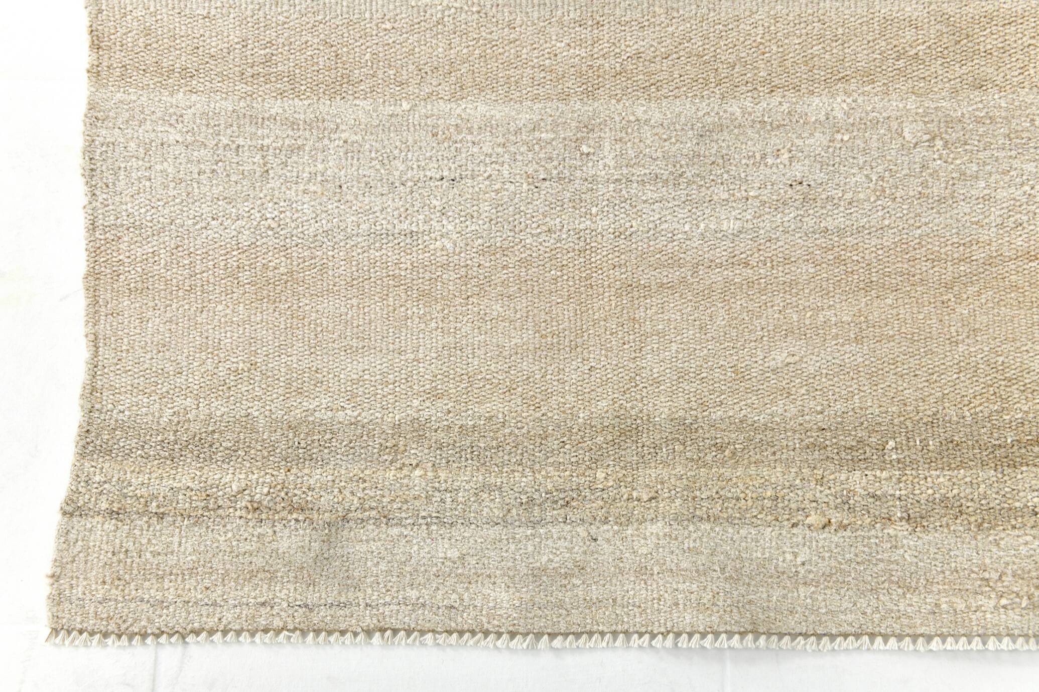 5x8 Beige & Cream Striped Kilim Rug, 160x234Cm