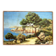 Méditerranean landscape, Louis Hardy, oil on panel. 20th century.