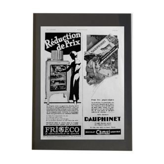 Original advertisement "Frigéco & Dauphinet" 1933