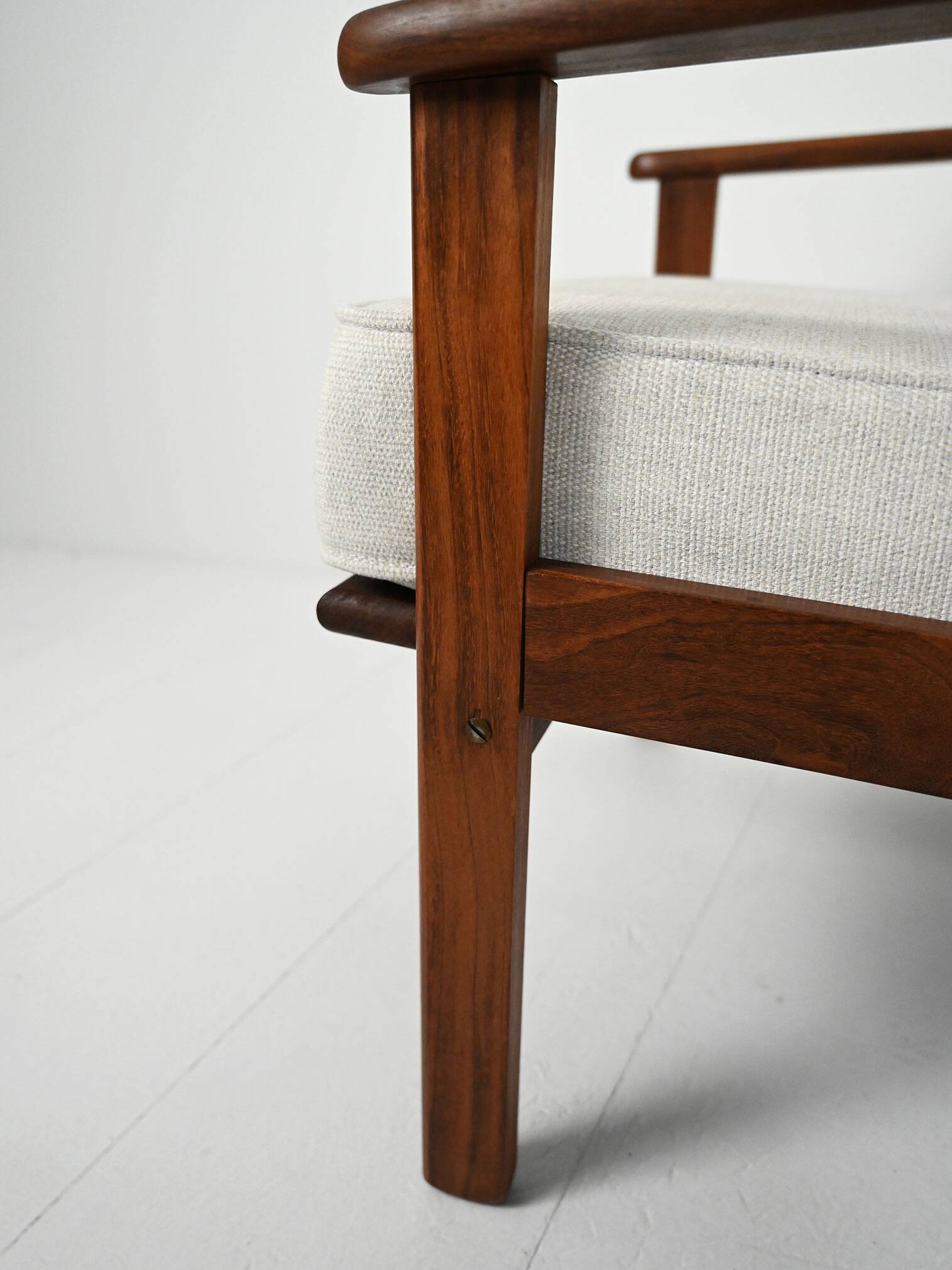 Pair of Danish teak armchairs