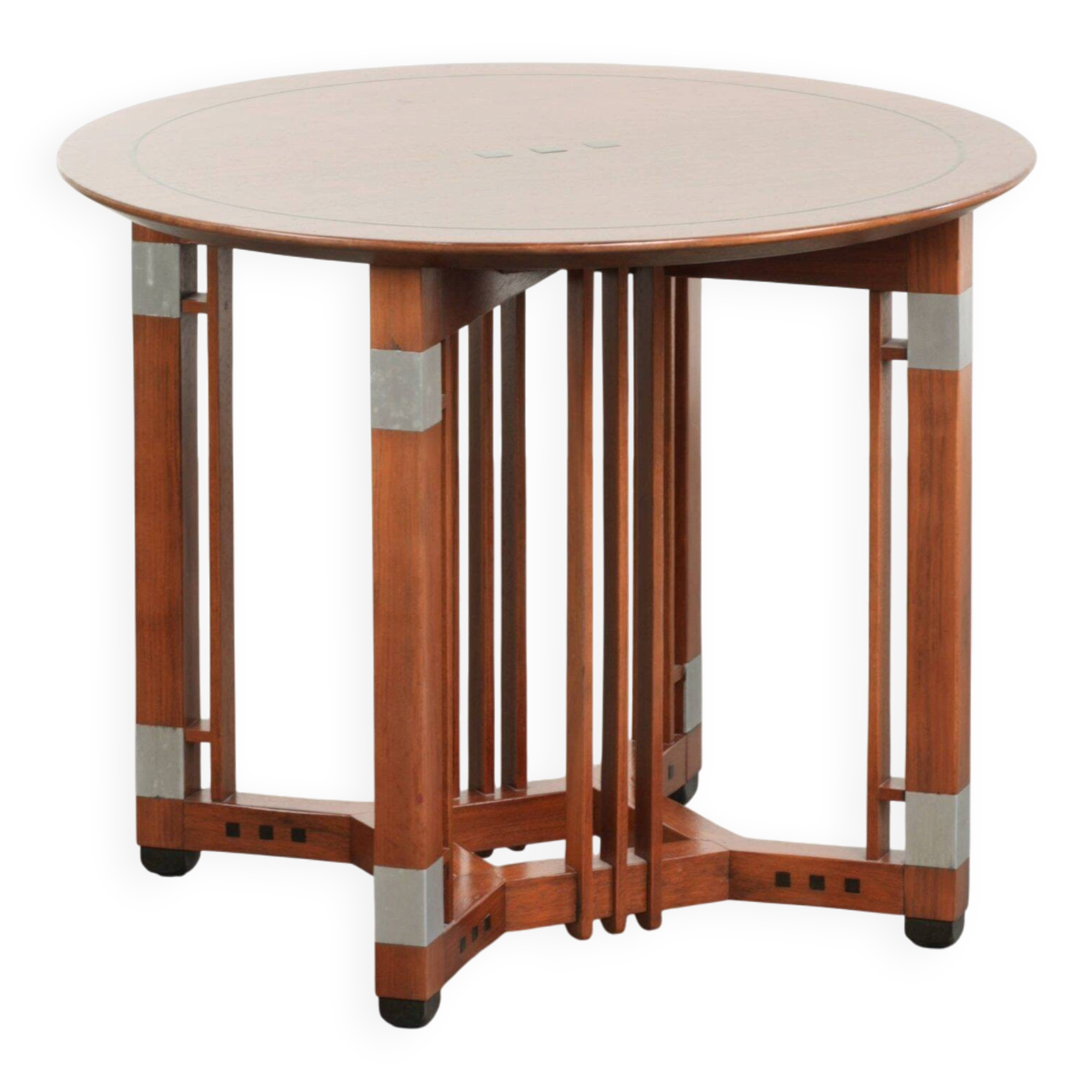 Table d'appoint ronde au design Art Déco