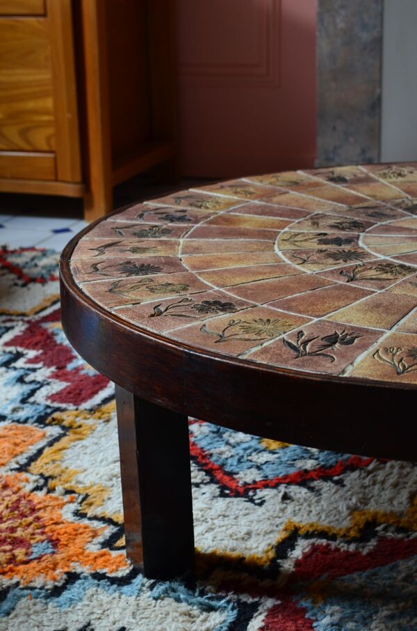 Table basse Vallauris dans le style roger capron