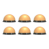 Unique set of six large Bauhaus chrome ceiling lamps/flush mounts, 1940s