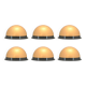 Unique set of six large Bauhaus chrome ceiling lamps/flush mounts, 1940s