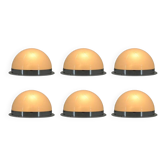 Ensemble unique de six grands lampes de plafond/flush mounts en chrome Bauhaus, années 1940.
