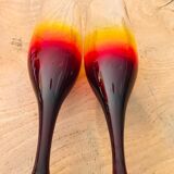2 verres faits à la main par le professeur Zbigniew Horbowy