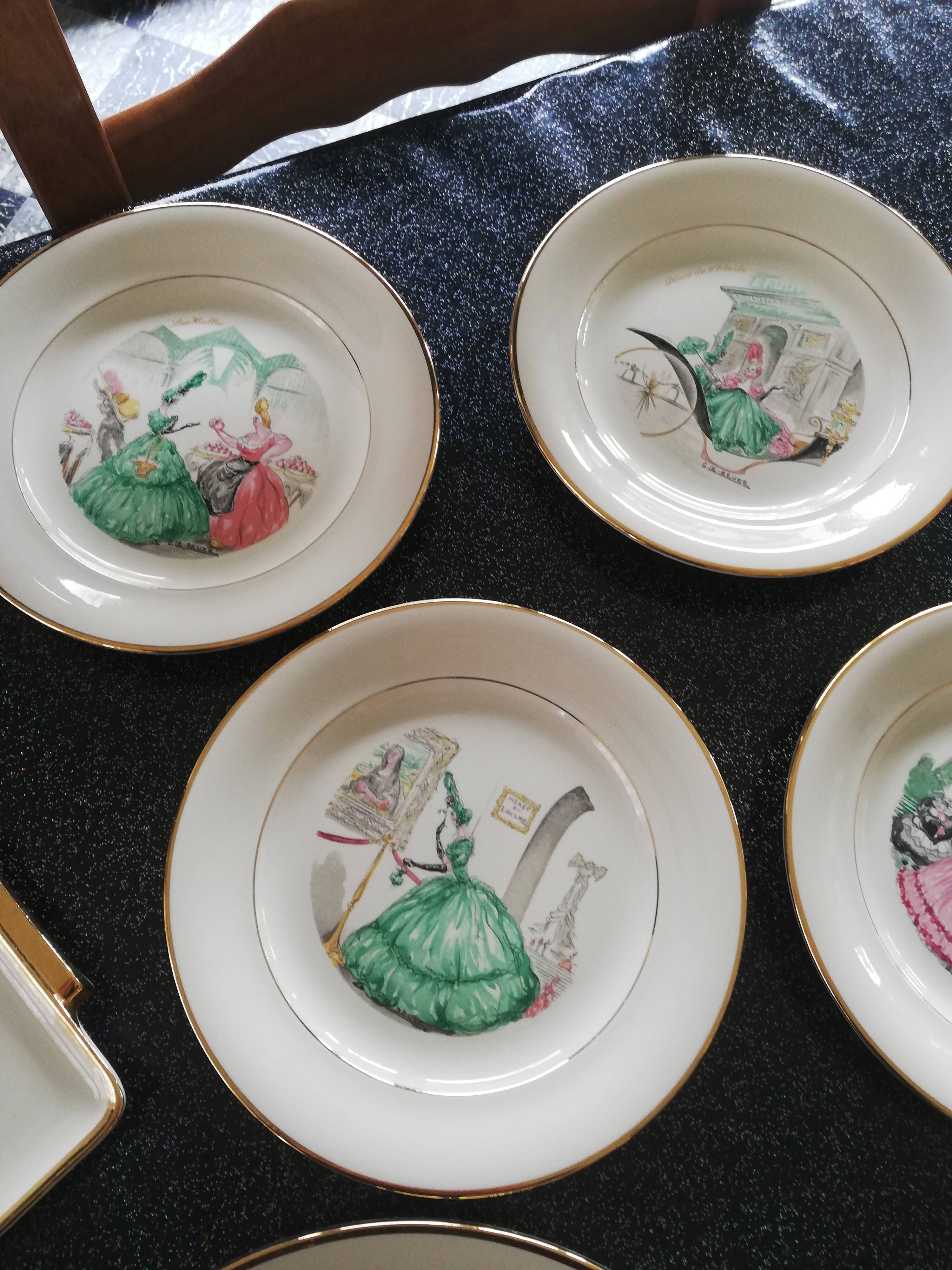 Service to dessert villeroy and boch "Promenade à Paris"