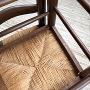 Straw chairs oak 1940s Dudouyt