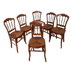 6 chaises d'époque Napoléon