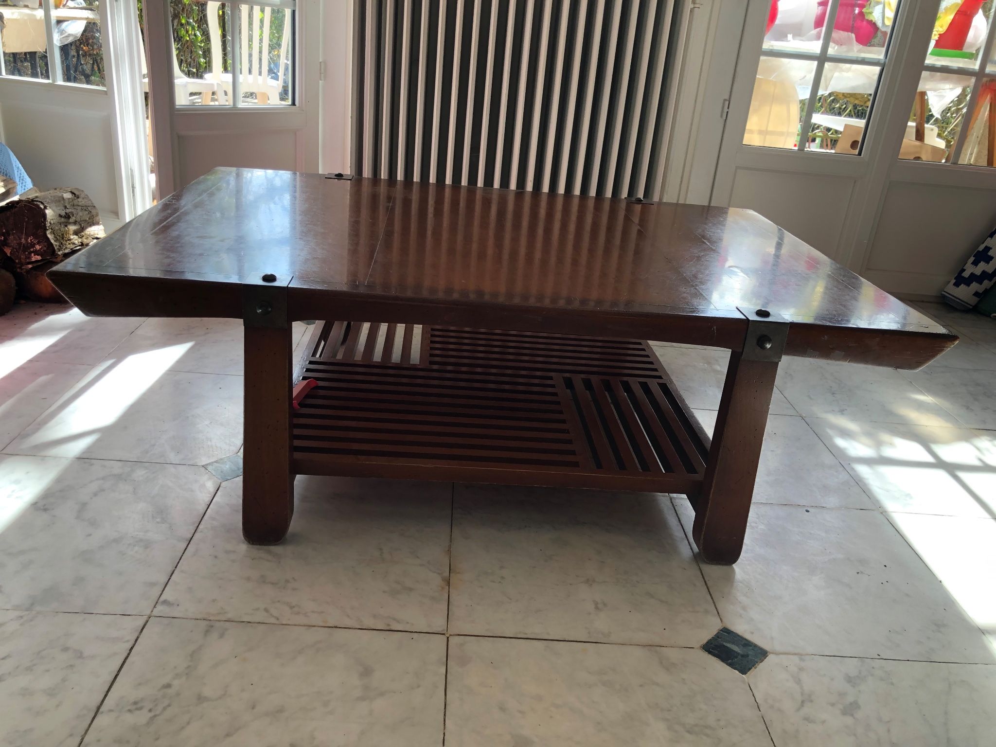 Large coffee table Roche Bobois "The Tea Route" – solid wood –