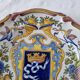Assiette antique française en céramique de Saint-Cement de 1800 Blason de
