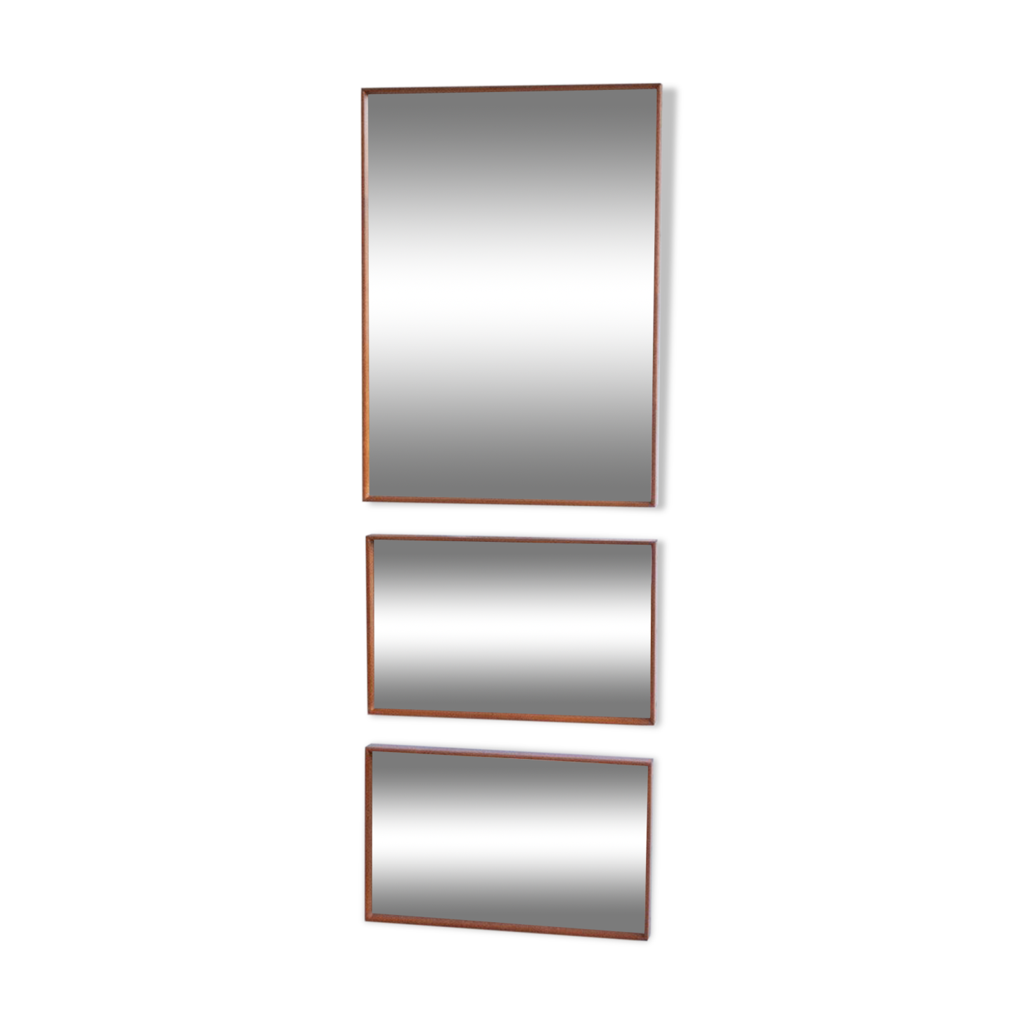 Triptych of modernist mirrors - 125x47cm