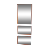 Triptych of modernist mirrors - 125x47cm