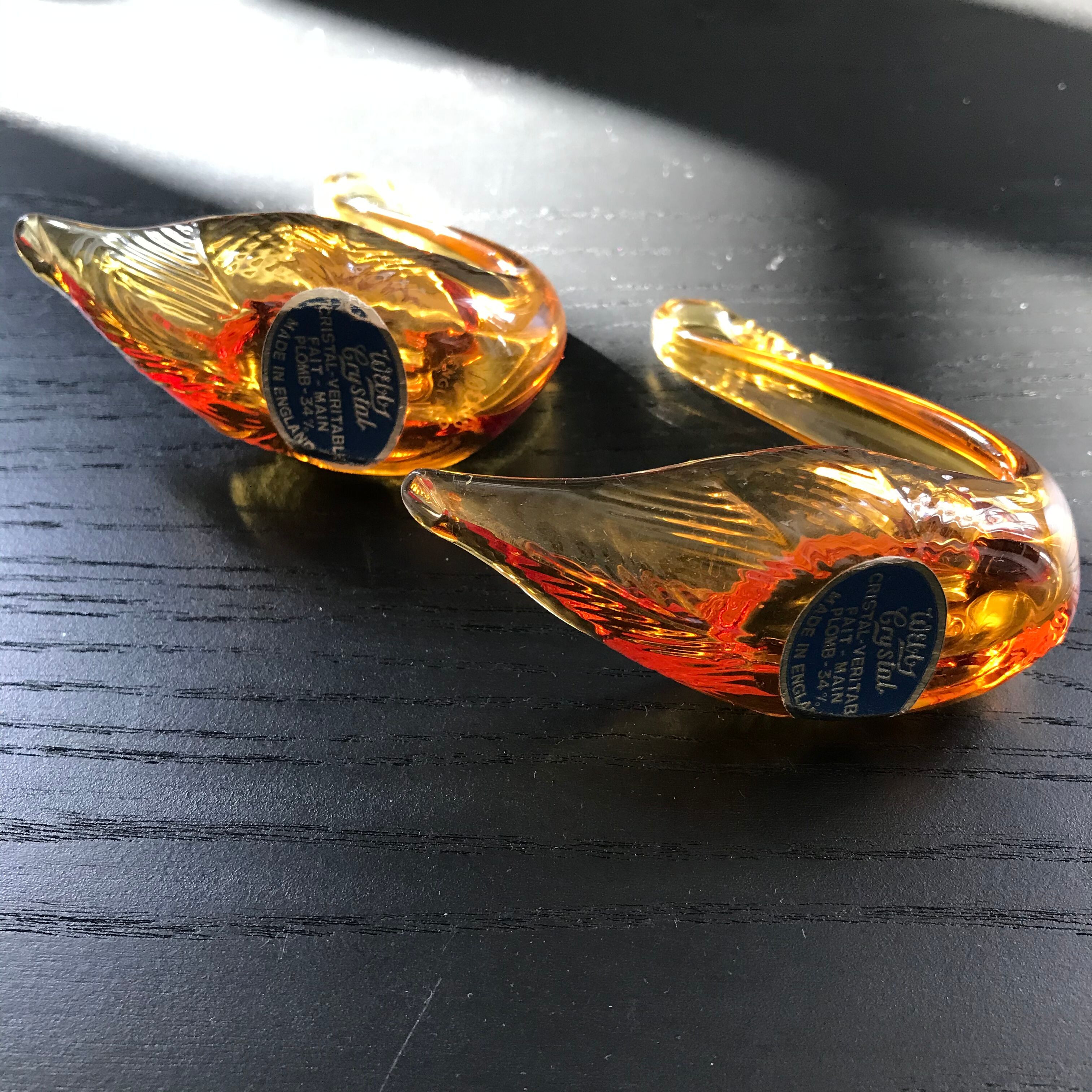 Duo of swan trinket bowl