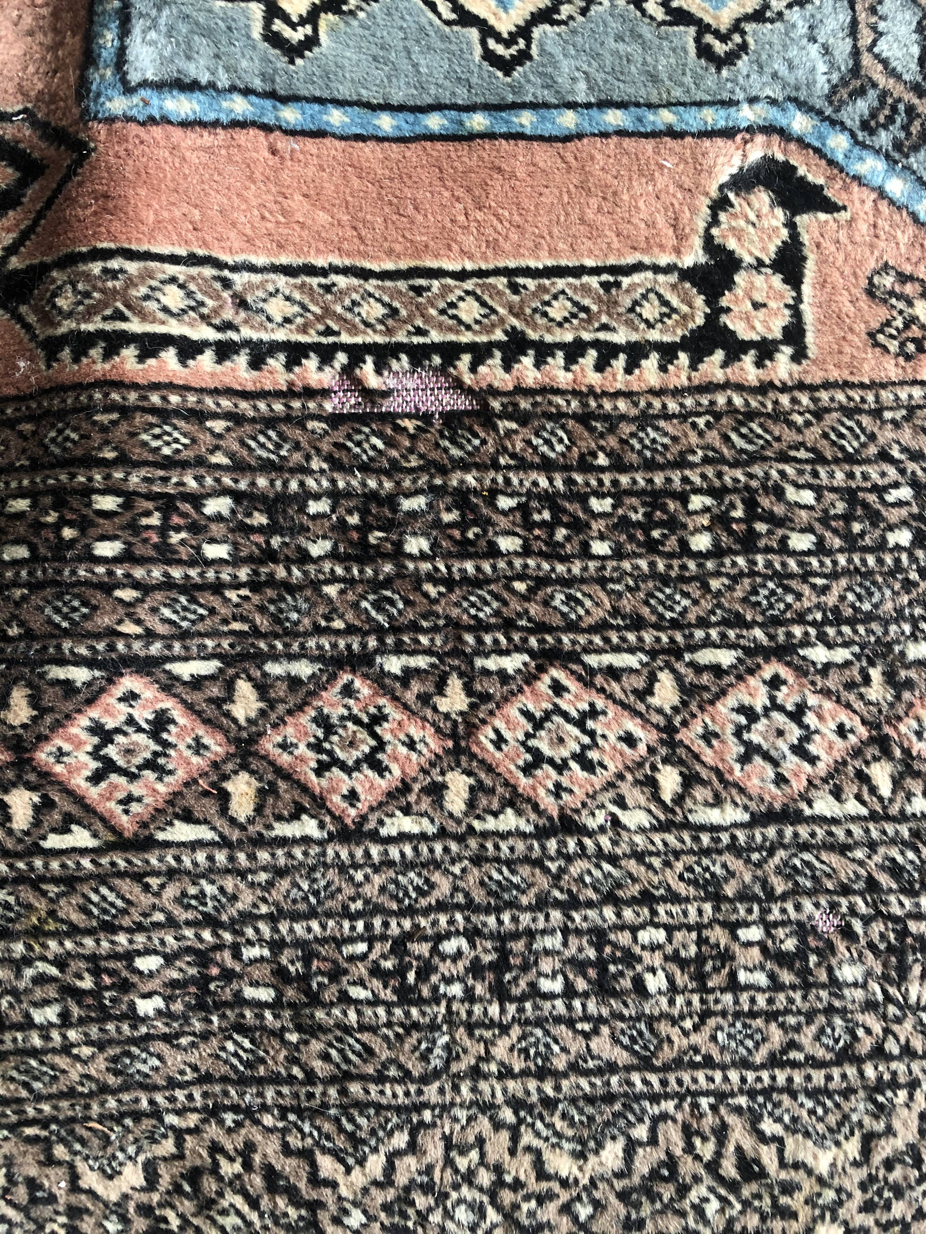 Vintage wool oriental rug - 245x157cm