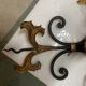 Extra Large Italian Tole Wall Light Sconce with Murano Glass Flowers