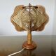Lampe scandinave en fil et bois, années 60-70