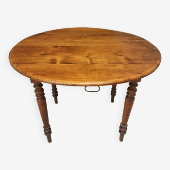 Antique drop leaf table French dining table round 105 cm