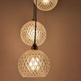 3-light modular pendant light in cut crystal
