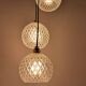 3-light modular pendant light in cut crystal