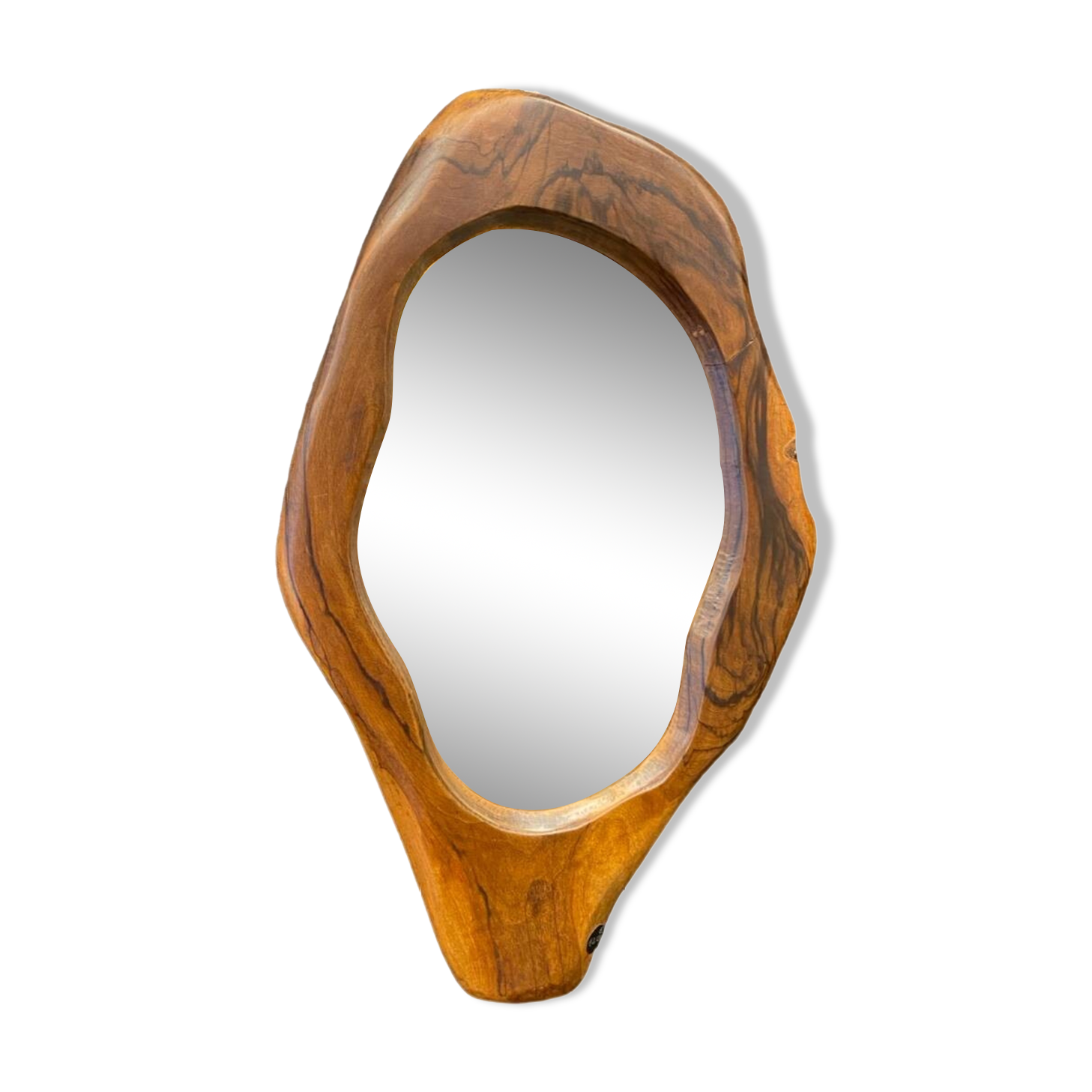 Olive wood mirror 1970