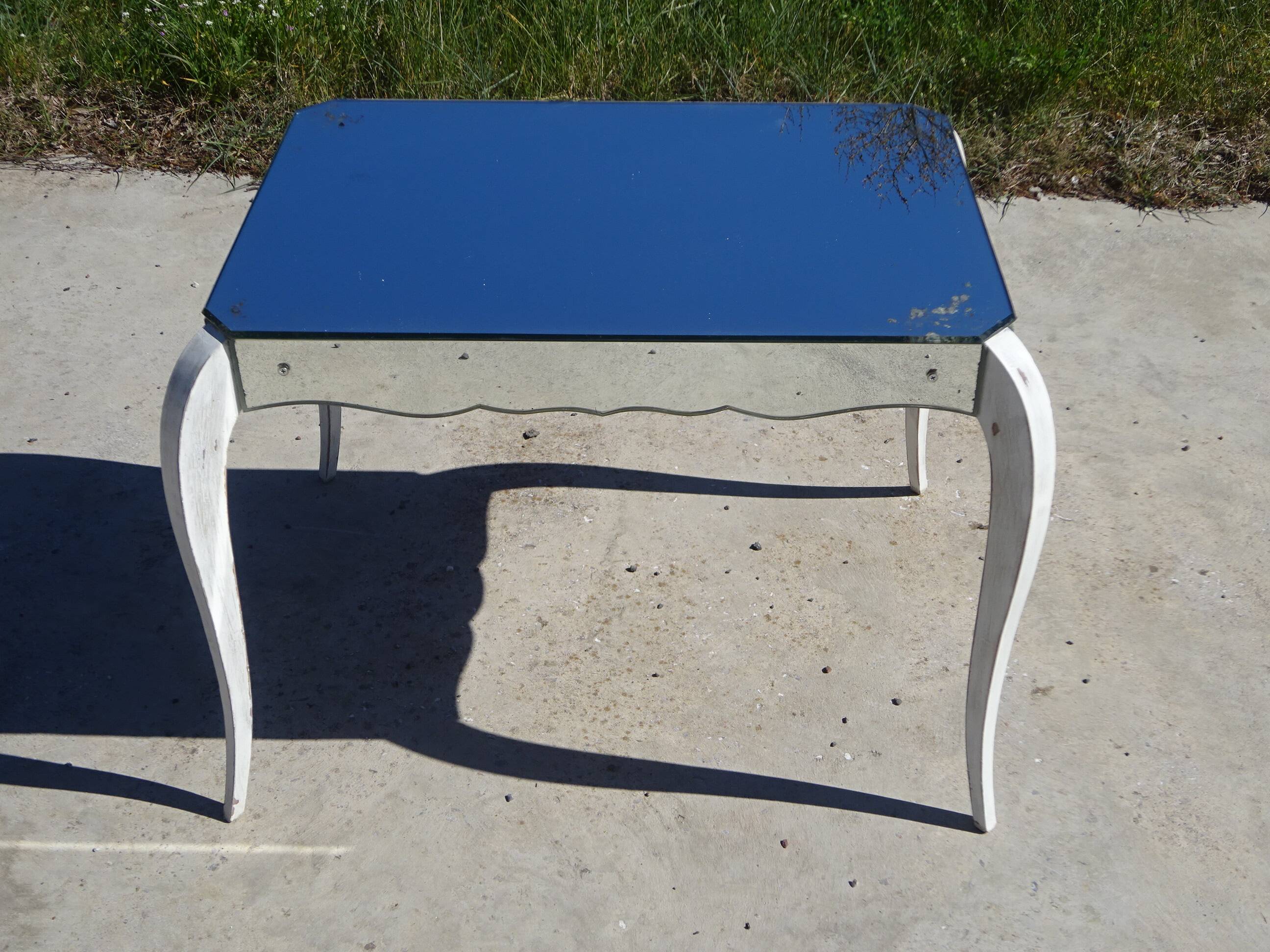 Mirror glass coffee table