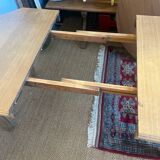 Extendable wooden art deco table for 4 to 8 people