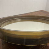 Circular mirror, smoked plastic, 1960s/70s.