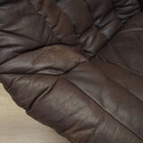 Leather swivel armchair, Danish design, 1960s, designer: H.W. Klein, manufacture: Bramin