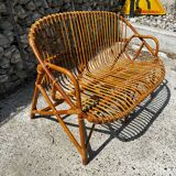 Vintage rattan sofa