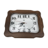 Horloge pendule odo quartz en bois et verre vintage