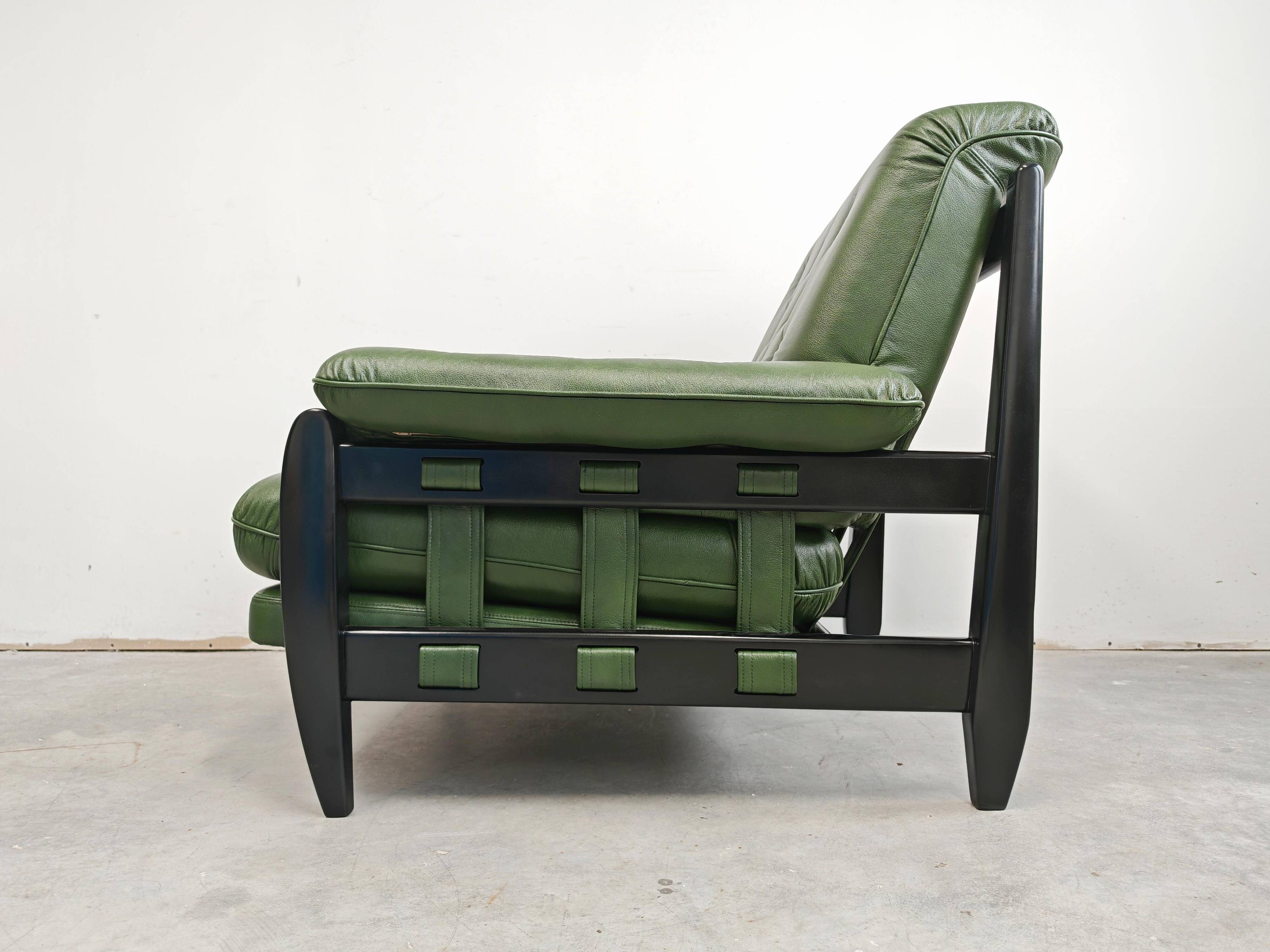 "Rodeio" Mid Century Modern armchair and ottoman by Jean Gillon