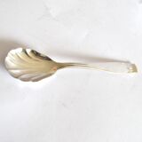 Vintage silver-plated sugar spoon Gulden Alsace shell design 15cm