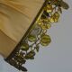 Bronze swan neck lamp, silk shade.