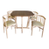 Ensemble vintage attribué à Thonet – table + 4 chaises années 60