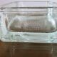Glass block, ashtray, signed LUMAX, annealed, 1940s 50s, Le Corbusier