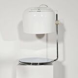Harvey Guzzini, adjustable desk lamp in white stainless steel, 1960s