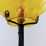 Lampe floral fer forgé 1940