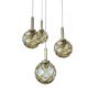 Large Mid Century  Bubble Glass Pendant Light
