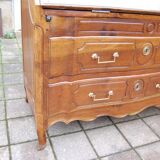 Louis xv period transitional walnut slant-front desk from the louis xvi era, 18th century
