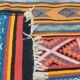 Multicolored Berber kilim rugs woven hands in natural wool