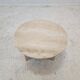 Table basse ou d'appoint ronde italienne en travertin, années 1980