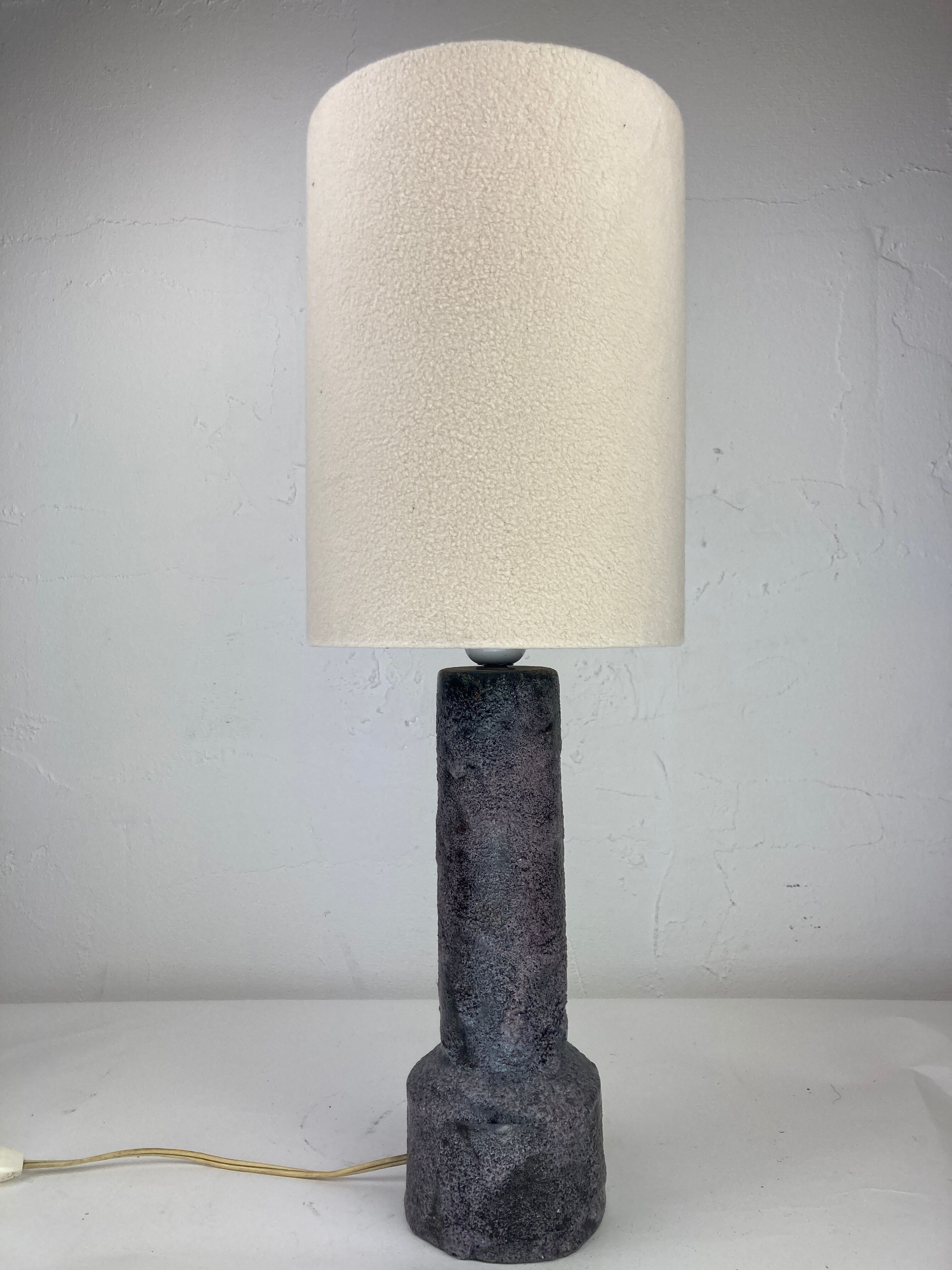 Dutch ceramic fat lave table lamp by Pieter Groeneveld, 1960s