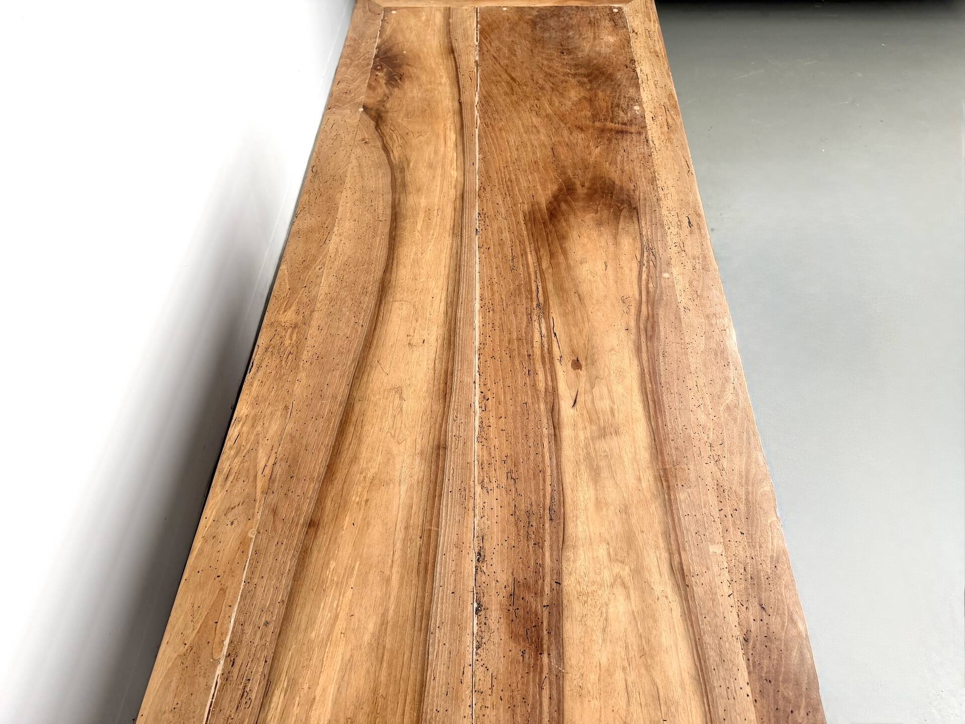 Solid walnut farmhouse table, 1950s.