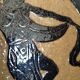Glazed earthenware dish from Dauphiné signed A.M. Faure 1953